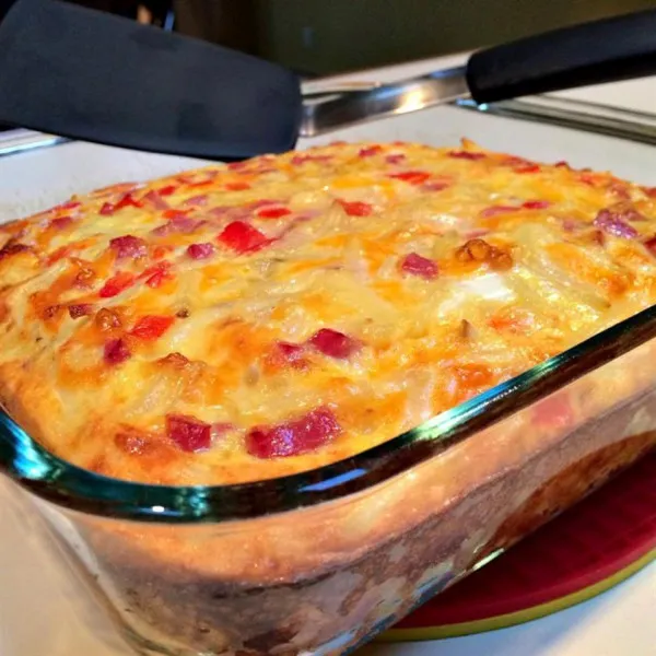 recetas Cazuela De Desayuno De Patata, Salchicha Y Huevo