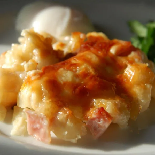 receta Cazuela De Jamón Con Queso Y Hash Brown