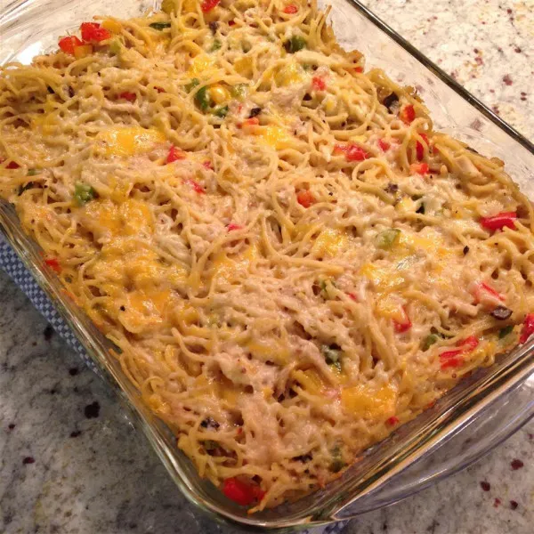 receta Casserole de spaghettis au poulet