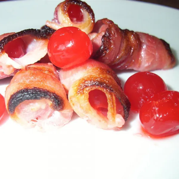 receta Cerezas Envueltas En Tocino