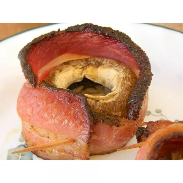 receta Champignons enrobés de bacon