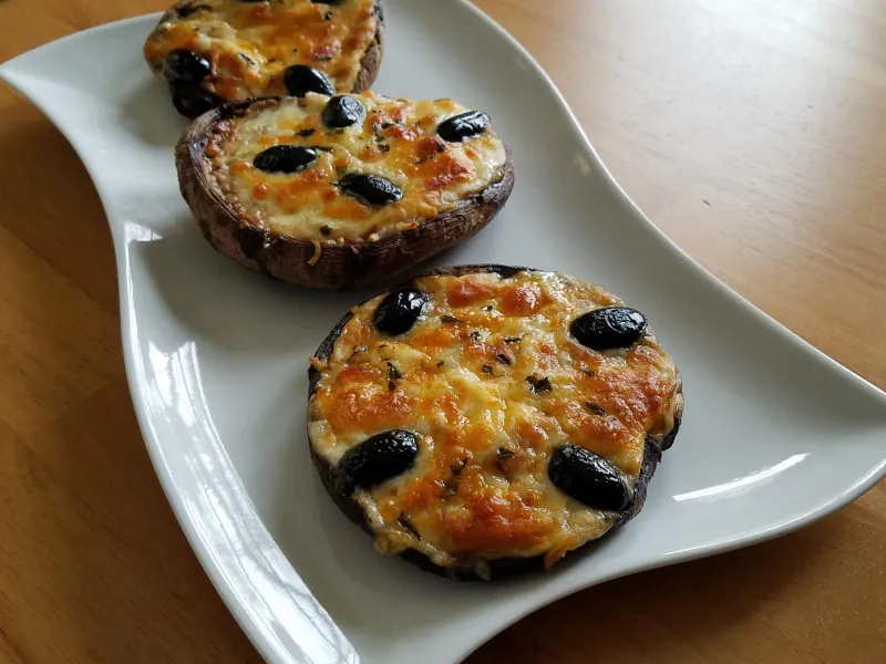 receta Champiñones Portobello Estilo Pizza