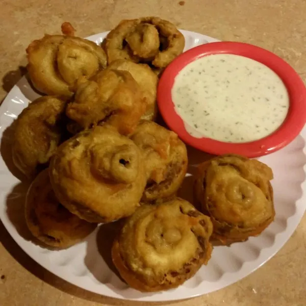 receta Champignons portobellos panés à la bière Jim's