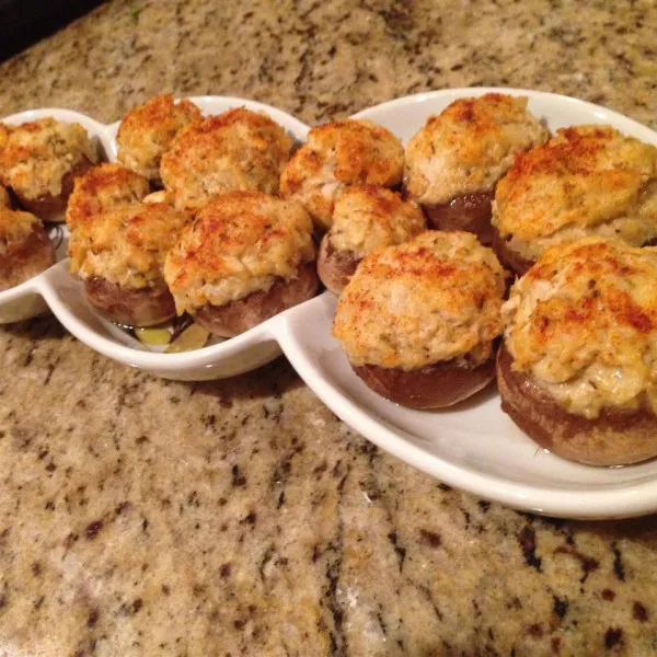 receta Champiñones Rellenos De Cangrejo