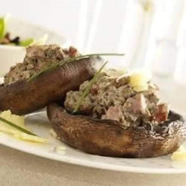 receta Champiñones Rellenos De Portobello