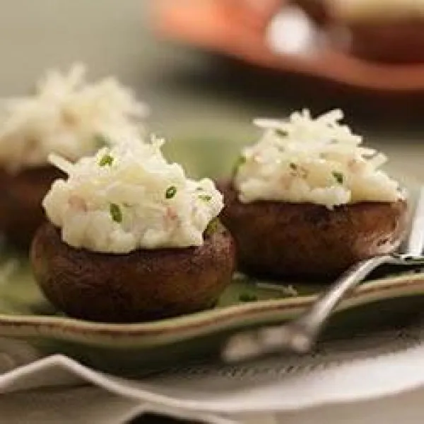 receta Champignons Farcis à la Purée de Pommes de Terre et au Fromage