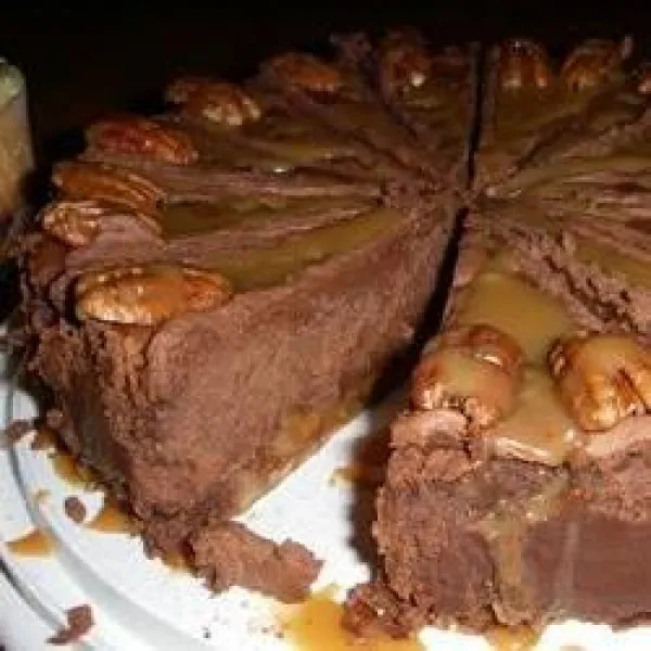 receta PHILLY® Chocolate Turtle Cheesecake