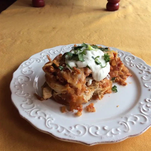 receta Chilaquiles au poulet rouge d'Anne