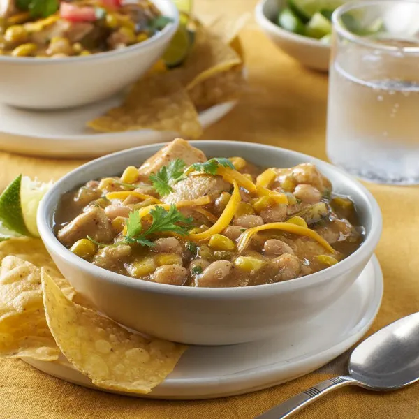 receta Chili blanc au poulet et au maïs