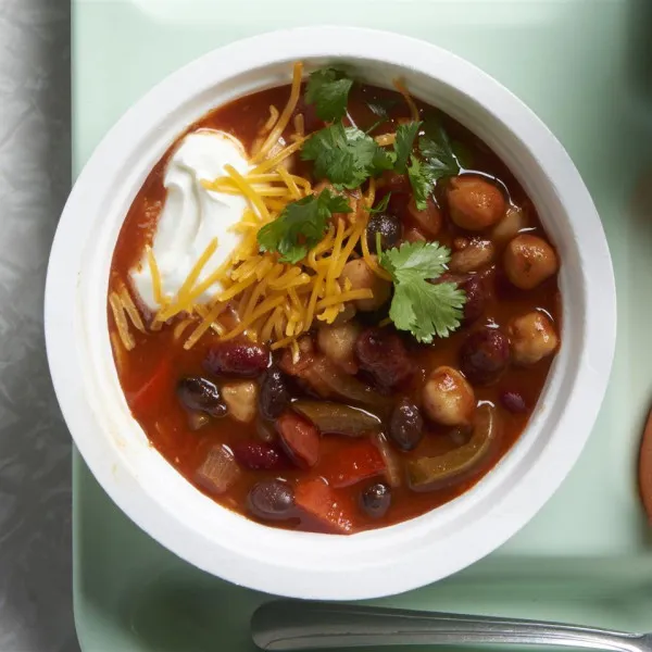 receta Chili végétarien aux trois haricots