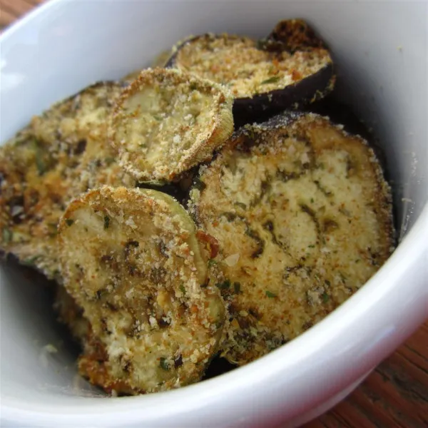 receta Croustilles d'aubergine