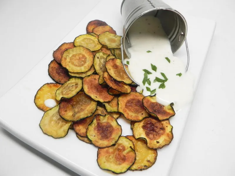 receta Croustilles de courgettes nature