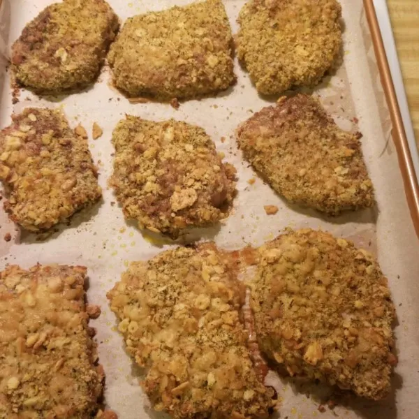 recetas Chuletas De Cerdo Empanadas Cortadas En El Centro