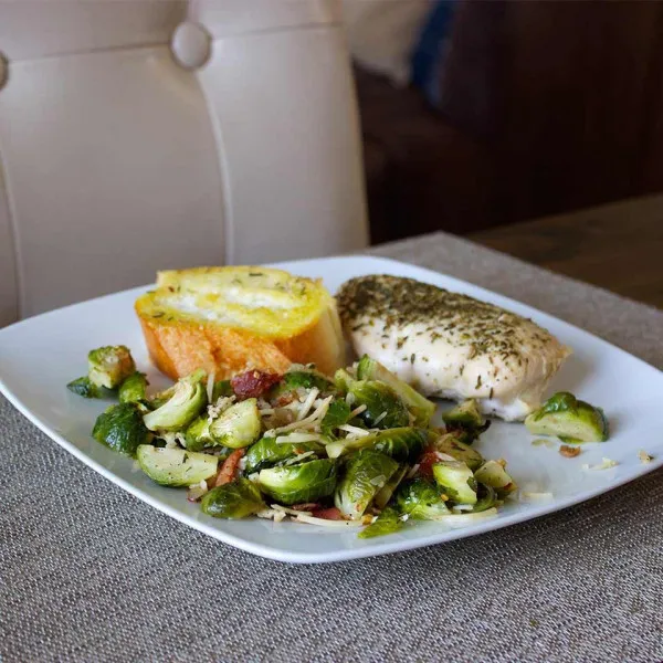 receta Choux de Bruxelles rÃ´tis au thym et Ã©chalotes