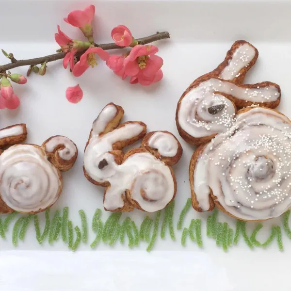 receta Cinnamon Roll Bunnies