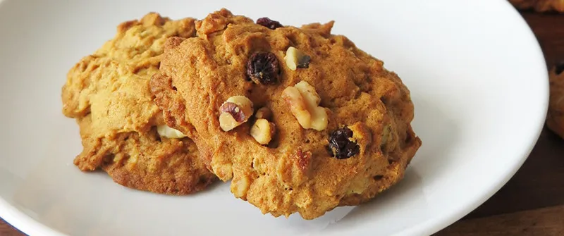 receta Cosecha De Galletas De Calabaza Y Avena Con Pasas