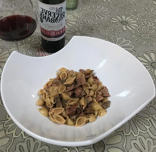 receta Campanelle Crémeuse Au Jambon Et Champignons