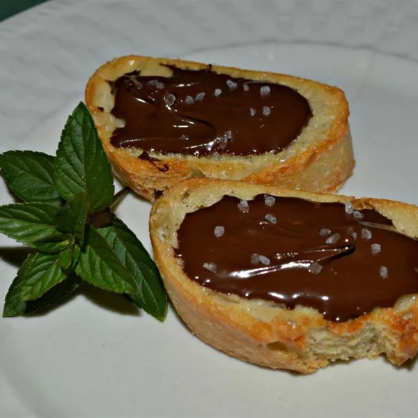 receta Crostini De Chocolate Con Sal Marina