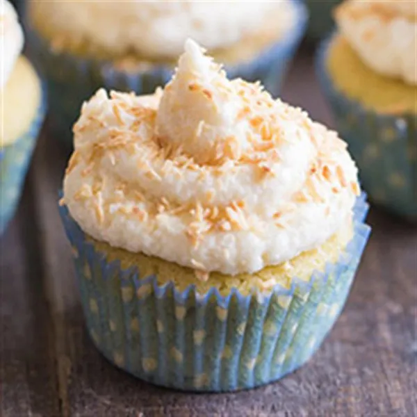 receta Cupcakes à la vanille et à la farine de noix de coco