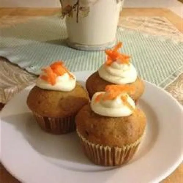 receta Cupcakes aux carottes avec glaçage au fromage à la crème