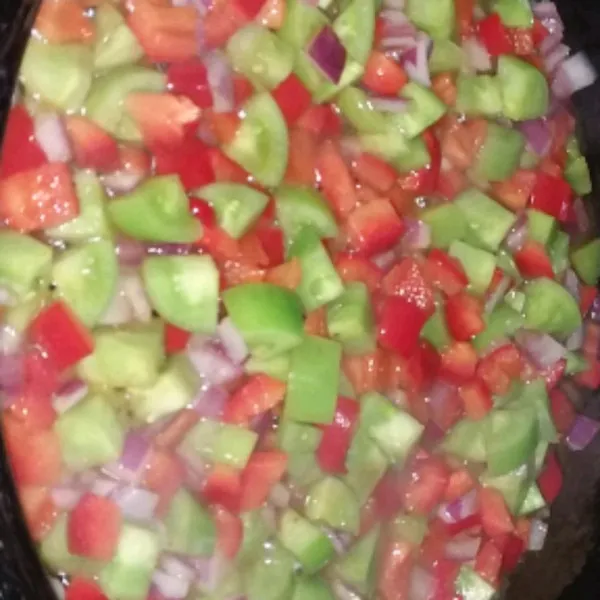 receta Tomate verte et Délice aux poivrons