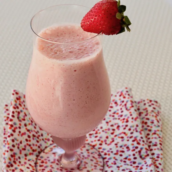 receta Délicieux smoothie sain aux fraises