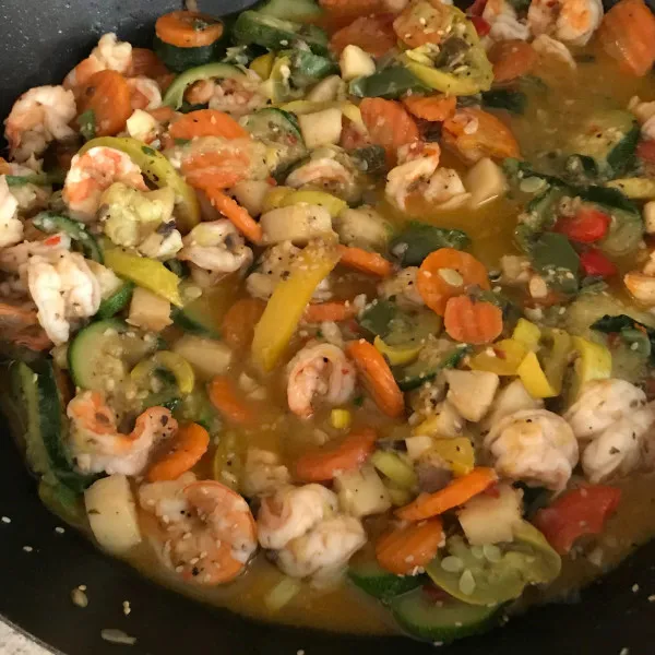 receta DÃ©licieux sautÃ© de crevettes et de pÃ©toncles de Lady Linda