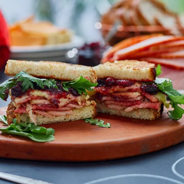 recetas Derretido De Arándanos Rojos Y Jamón Cheddar
