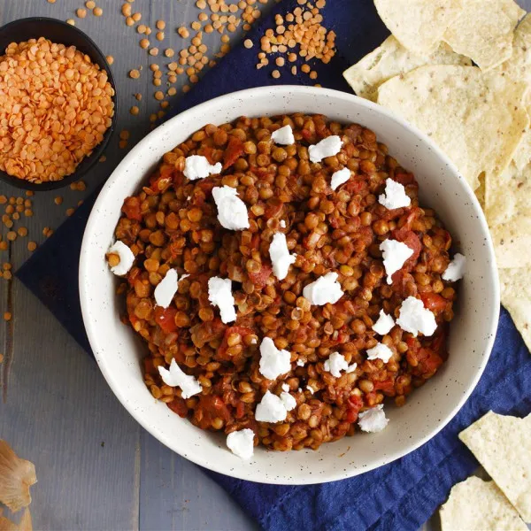 receta Trempette aux lentilles du Dakota du Nord