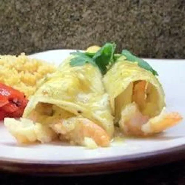 przepisy Enchiladas z krewetkami i krabami