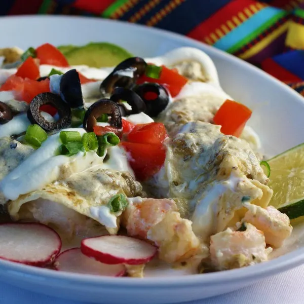 receta Enchiladas Rápidas De Mariscos