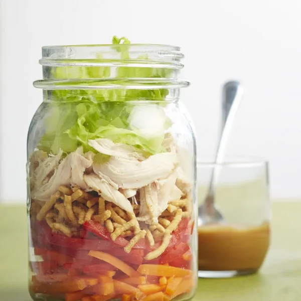 recetas Ensalada Asiática De Pollo En Tarro