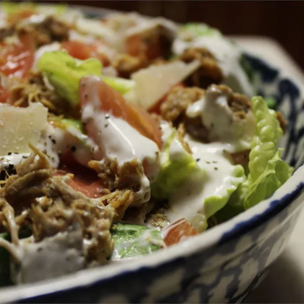 receta Ensalada César De Pollo Cajún Fácil Y Rápida