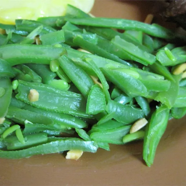 receta Salade de haricots verts aux amandes grillées