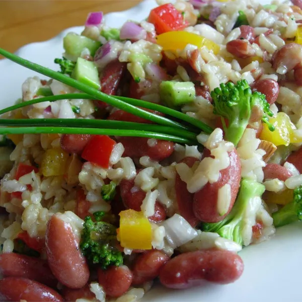 receta Salade de Riz Complet aux Noix