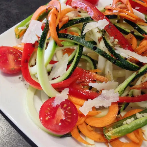 receta Salade de courgettes en spirale