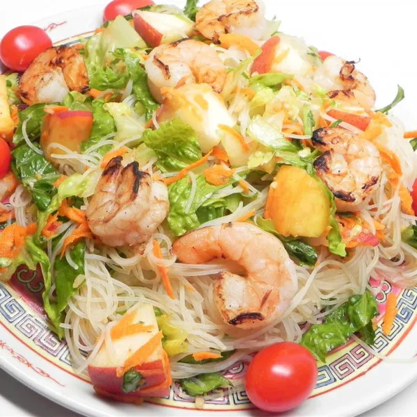 receta Salade de crevettes grillées et de nouilles de riz