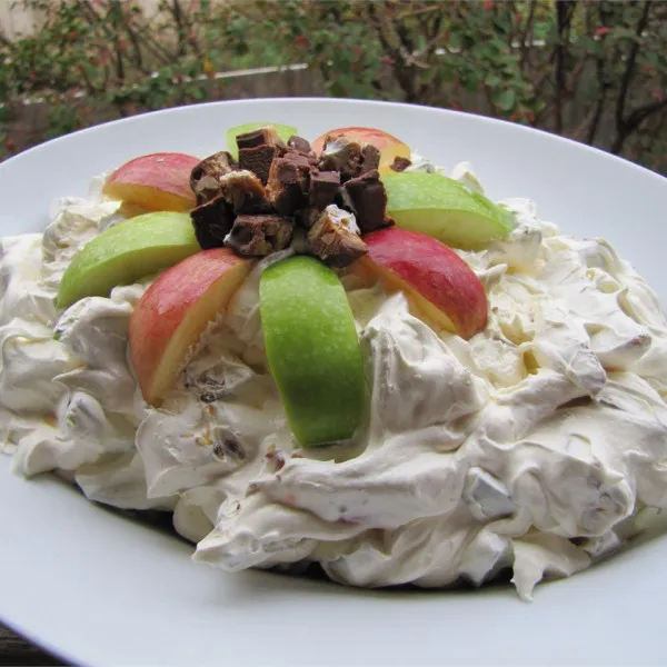 recette Salade de caramel au chocolat et noix