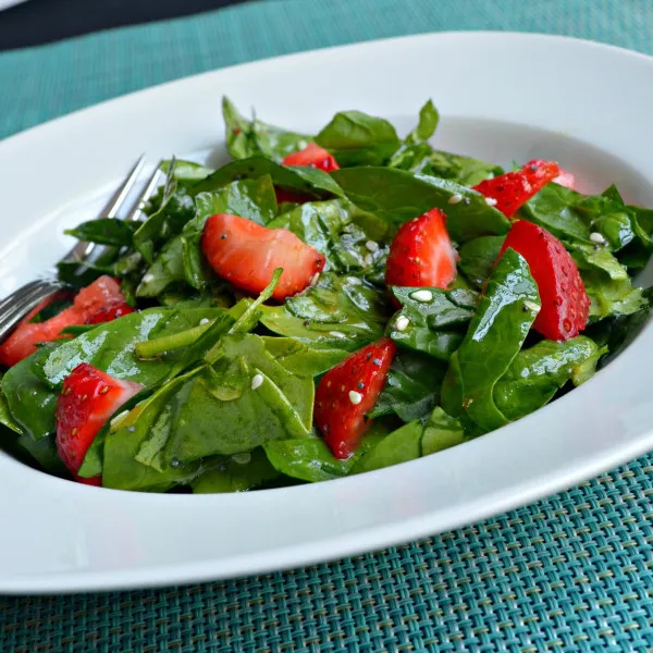 receta Fraise Salade d'épinards