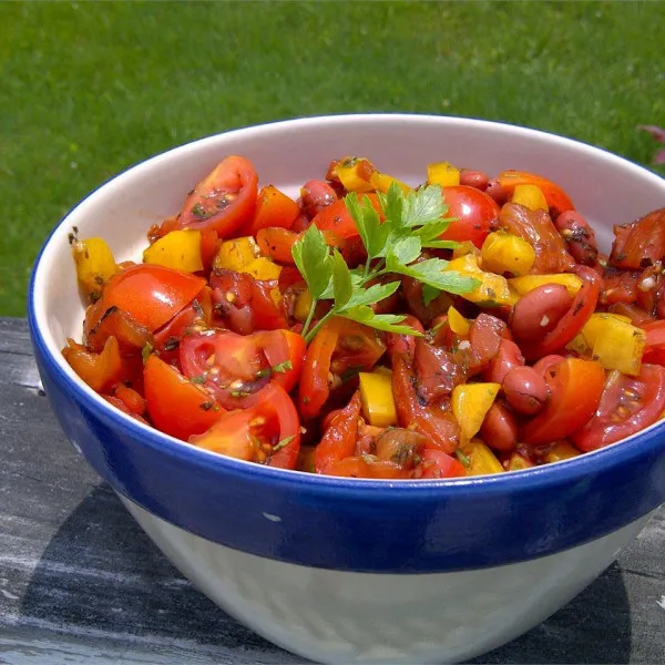 receta Ensalada De Frijoles Balsámicos Con Pimienta Dulce