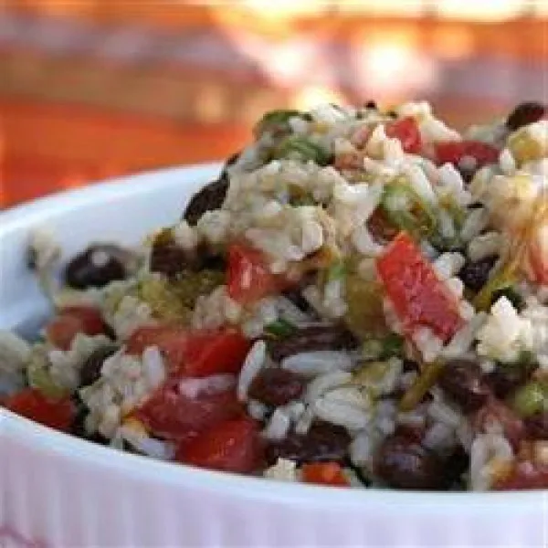 receta Salade de haricots noirs et de riz