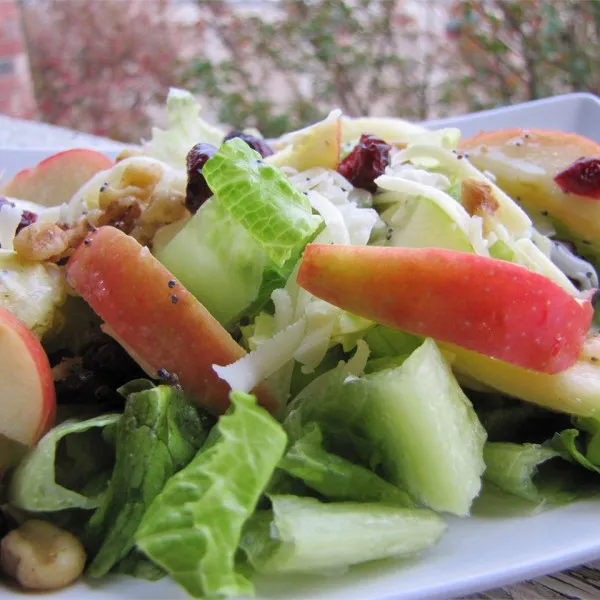 receta Salade de fruits d'hiver avec vinaigrette au citron et aux graines de pavot
