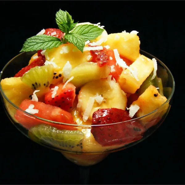 receta Salade de fruits Pina Colada