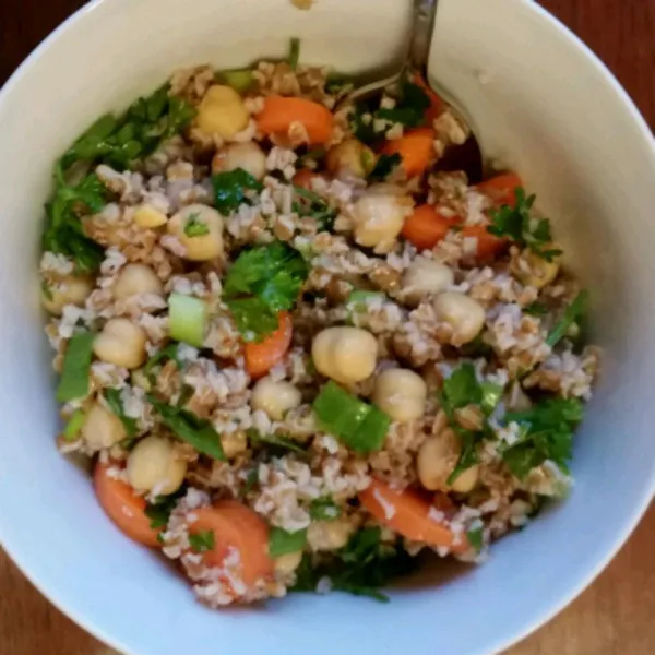 receta Ensalada De Garbanzos Bulgur