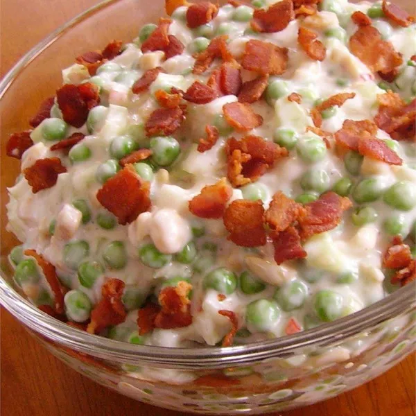 receta Ensalada De Guisantes Crujientes Con Tocino