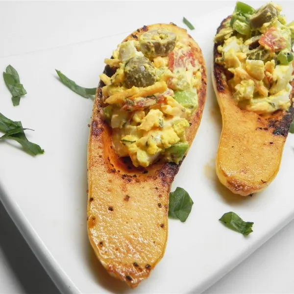 recetas Ensalada De Huevo En Squash Boats