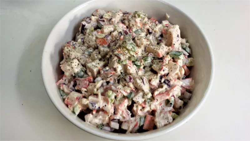 receta Salade d'imitation de crabe