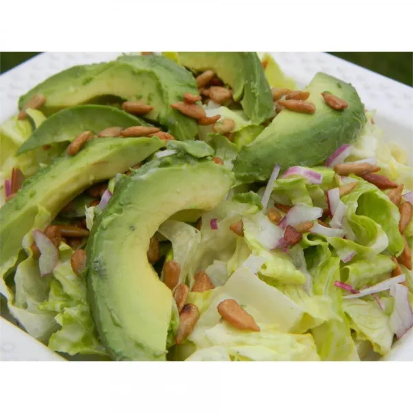 receta Salade de Laitue, Avocat & Graines de Tournesol