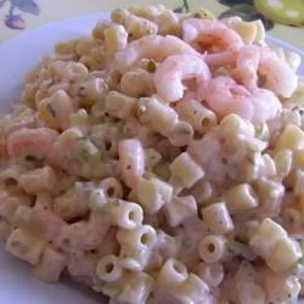 receta Salade de macaroni aux crevettes de Mama's