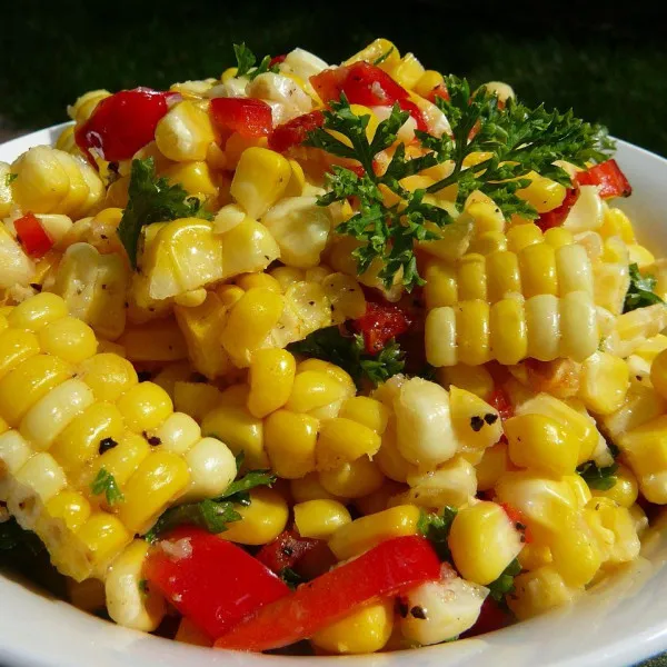 receta Salade de maïs en épi